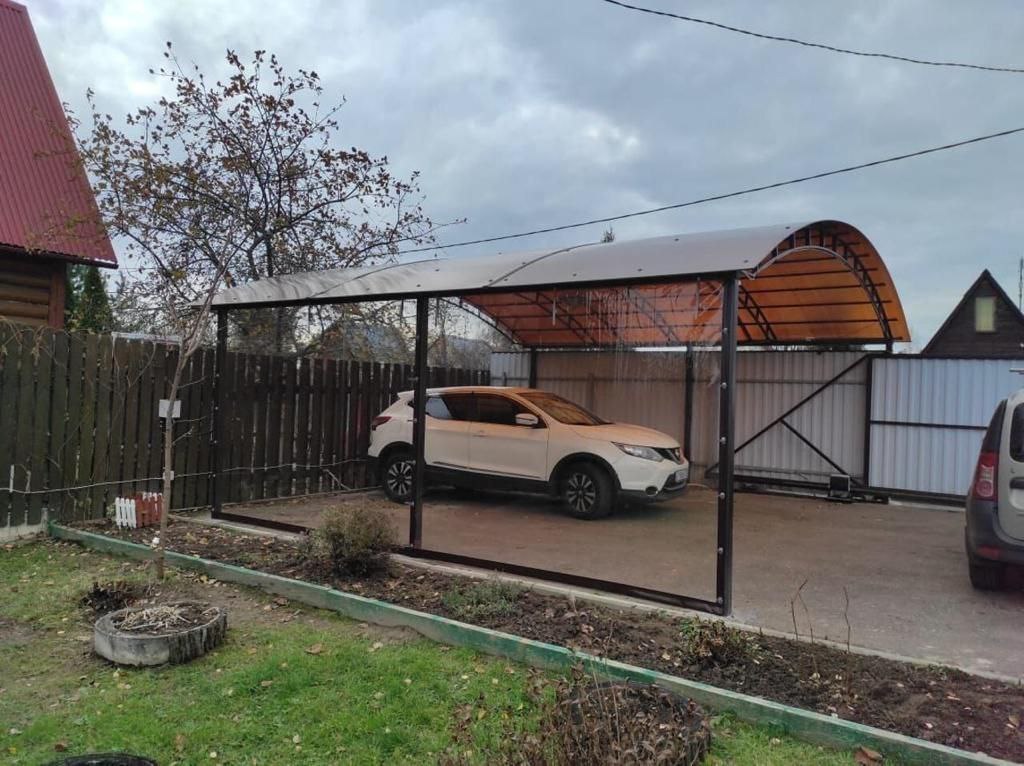 Прозрачные шторы ПВХ для навеса под автомобиль в Боровске